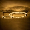 Lampa sufitowa LED 2 pierścienie chrom GIRONA - 2