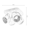 Lampa sufitowa 4 reflektory dąb olejowany czarna BALL WOOD - 3