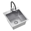 Komplet zlewozmywak QUADRON inox AVENIR SMART 40X45 cm z baterią - 1