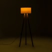 Lampa podłogowa trójnóg orzech kremowa PIKO - 3
