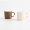 Kubek porcelanowy, ryflowany, beżowy, 370 ml - 2