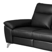 Sofa skórzana 2-osobowa czarna PERLE - 6
