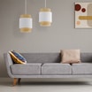 Lampa wisząca rattanowa biała BOHO 20 cm - 2