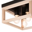 Lampa sufitowa drewno czarna VILLY 4 - 3