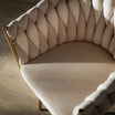 Krzesło glamour beżowe LIANA - 5