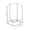 Reflektor natynkowy o geometrycznym kształcie kolor aluminium POLYGON CL 1L - 2