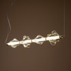 Lampa wisząca LED bursztyn mosiądz ELVA 143,5 cm - 5