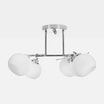 Lampa sufitowa 5 kloszy srebrna AJE-IRMA - 2