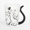 Kubek dwa koty BLACK CAT 370 ml czarny biały - 1