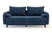 Sofa granatowa VAMOS nóżki orzech - 1
