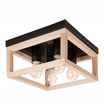 Lampa sufitowa drewno czarna VILLY 4 - 1