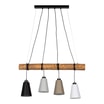 Lampa wisząca z drewnianą belką ESLA - 1