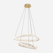 Lampa wisząca LED 2 pierścienie złota ATHESA z pilotem - 3