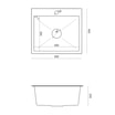 Komplet zlewozmywak QUADRON inox AVENIR BOX 50X45 cm z baterią - 2