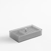 Organizer na biżuterię z pokrywką 18x10x4,2 cm szary - 1