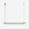 Lampa wisząca LED 120 cm złota ARCUS z pilotem - 1