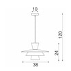 Lampa wisząca 3135 PLATO I żyrandol czarny mat złoty mat - 5