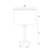 Lampa stołowa abażur czarno-złota ABBANO - 3