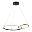Lampa wisząca pierścieniowa LED RANDO czarno-złota - 1