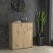 Komoda TEMPRA 2 niska 2D2S, dąb artisan - 2