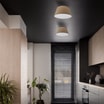 Lampa sufitowa lniany abażur beżowa FORMO 50 cm - 7