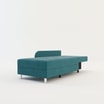 Sofa rozkładana niebiesko-żółta LETTO prawa - 5