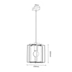 Lampa wisząca czarna jasne drewno KORTEZ I - 5