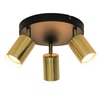 Lampa sufitowa 3-punktowa czarno-złota VILA - 1