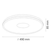 Plafon LED z pilotem biały LEON 50 cm - 6