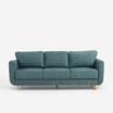 Sofa 3-osobowa rozkładana szaroniebieska LORA - 1