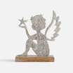 Dekoracja świąteczna, anioł, srebrny, 16 cm - 1