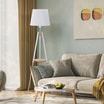 Lampa podłogowa z abażurem biała VAIO - 3