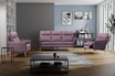Sofa  fioletowa na drewnianych nogach NORD - 2