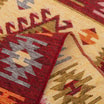 Dywanik geometryczny etno NURSA, czerwony, 60x120 cm - 2
