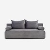 Sofa 3-osobowa rozkładana jasnoszara LEMON - 1