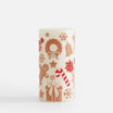 Świeca walec perła brąz CIASTEK 7x14 cm - 1