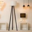 Lampa podłogowa trójnóg czarno-biała PIKO - 3