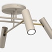 Lampa sufitowa 4 regulowane reflektory beżowo-złota AXION - 3