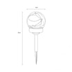 Lampa outdoorowa solarna IP44 ciemnoszara 33 cm - 4