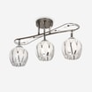 Lampa sufitowa chrom 3 klosze opal 52 cm - 1
