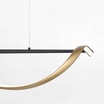 Lampa wisząca LED Wi-Fi czarno-złota Q-SWING z pilotem - 4