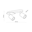 Listwa podwieszana rustykalna 2 spoty COVER WOOD - 3