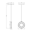 Lampa wisząca LED pierścień chrom GIRONA - 6