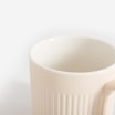 Kubek porcelanowy, ryflowany, beżowy, 370 ml - 3