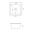 Komplet zlewozmywak QUADRON czarny AVENIR SMART 40X45 cm z baterią - 2