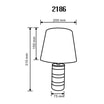 Lampa stołowa z abażurem srebrno-czarna 31 cm - 2