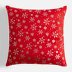 Poszewka świąteczna ciemnoczerwona SNOWFLAKE 40x40 cm - 1
