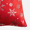 Poszewka świąteczna ciemnoczerwona SNOWFLAKE 40x40 cm - 3