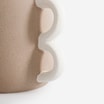 Wazon ceramiczny z uchwytami beż  16,9 cm - 5