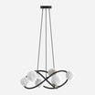 Lampa wisząca 8 kloszy kule czarno-złota NISYRO - 1
